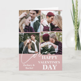 Tarjeta Festiva Pareja elegante romántica del día de San Valentín 