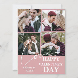 Tarjeta Festiva Pareja elegante romántica del día de San Valentín 