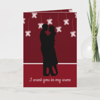 Tarjeta Festiva Pareja en Silhouette Amor romántico cásate conmigo