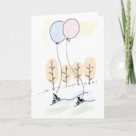 Tarjeta Festiva Pareja Espontánea en una Aventura en Bicicleta Jun