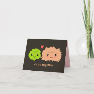 Tarjeta Festiva Pareja Feliz Wasabi y Jengibre con Texto Personali