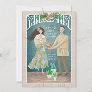 Tarjeta Festiva Pareja filipina