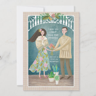 Tarjeta Festiva Pareja filipina