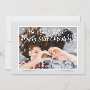 Tarjeta Festiva Pareja Foto Luces de hadas   Gracioso saludo de fe