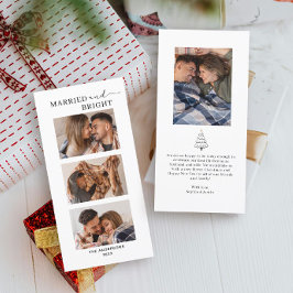 Tarjeta Festiva Pareja fotográfica casada y brillante Primera Navi