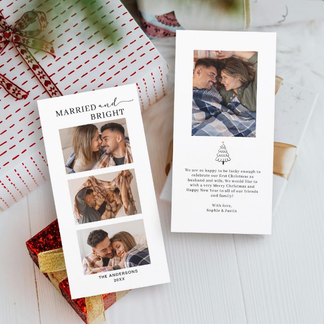 Tarjeta Festiva Pareja fotográfica casada y brillante Primera Navi (Subido por el creador)