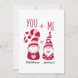 Tarjeta Festiva Pareja Gnome Valentine