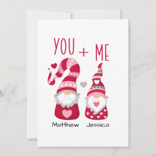Tarjeta Festiva Pareja Gnome Valentine