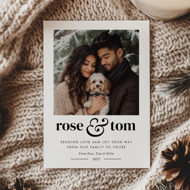 Tarjeta Festiva Pareja Mascota Foto de Corazón de Vacaciones (Subido por el creador)