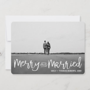 Tarjeta Festiva Pareja recién casada con guión moderno