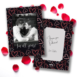 Tarjeta Festiva Pareja Romántica Foto San Valentín