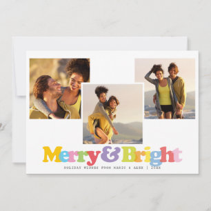 Tarjeta Festiva Parejas modernas alegres y brillantes 3 Fotocolage
