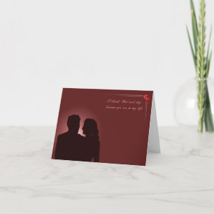 Tarjeta Festiva Pares en amor. Merlot.