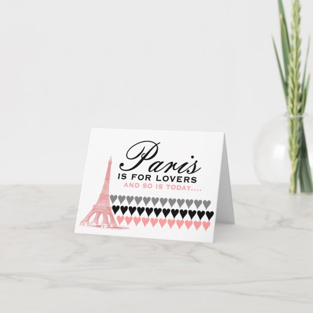 Tarjeta Festiva París está para los amantes (Anverso)