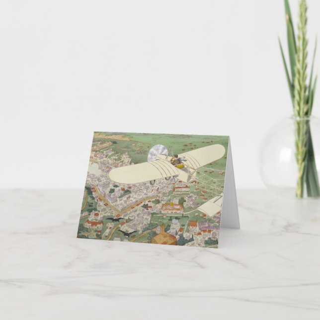 Tarjeta Festiva París-Roma Monoplane Beaumont Le Gagnant Bleriot (Anverso)