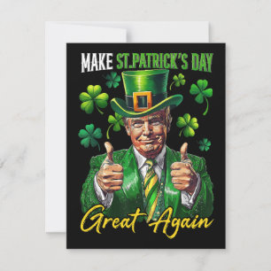 Tarjeta Festiva Parodia divertida del día de San Patricio