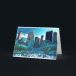 Tarjeta Festiva Parque Central de la Fantasía de Patinaje Hielo<br><div class="desc">Esto fue tomado en Central Park,  Nueva York y estilizado.</div>