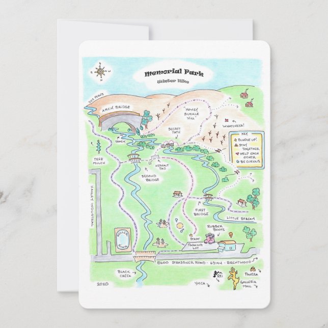 Tarjeta Festiva Parque conmemorativo (Anverso)