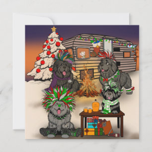 Tarjeta Festiva Parque de casas rodantes para perritos