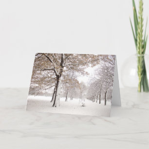 Tarjeta Festiva Parque de Greenwich en invierno