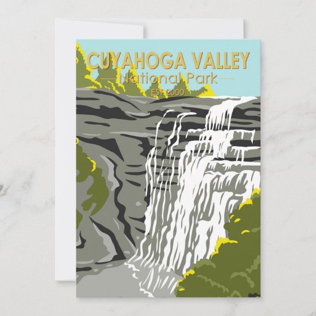 Tarjeta Festiva Parque nacional del Valle de Cuyahoga (Anverso)