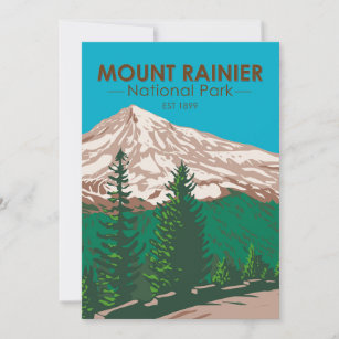 Tarjeta Festiva Parque nacional Mount Rainier