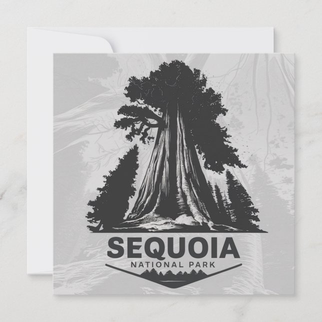 Tarjeta Festiva Parque nacional Sequoia (Anverso)