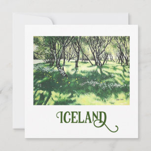Tarjeta Festiva Parque Reykjavik en Islandia, arte fino de Pola.B.