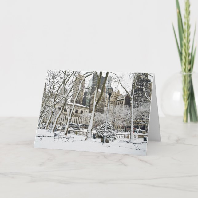 Tarjeta Festiva Parque Winter Bryant (Anverso)