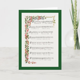 Tarjeta Festiva partitura de Jingle Bells