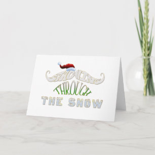 Tarjeta Festiva Pasar por la nieve