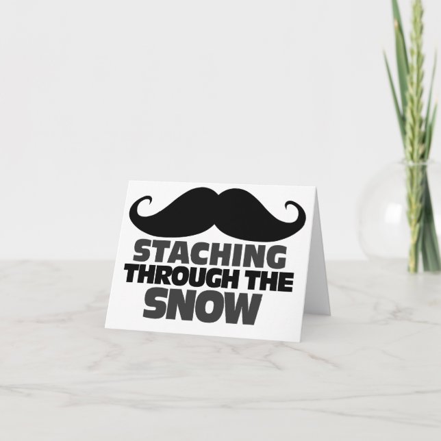 Tarjeta Festiva Pasar por la nieve (Anverso)