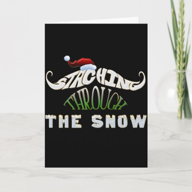 Tarjeta Festiva Pasar por la nieve (Anverso)