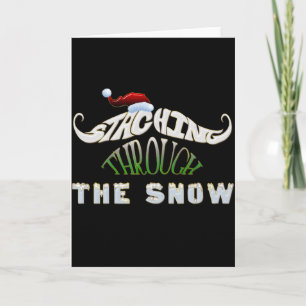 Tarjeta Festiva Pasar por la nieve