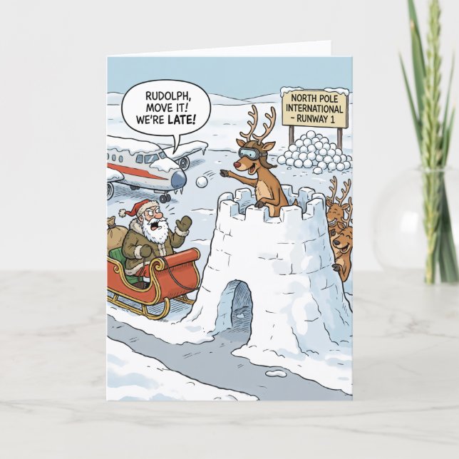 Tarjeta Festiva Pasarela Rudolph (Anverso)