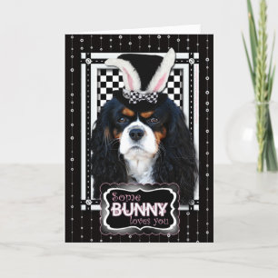 Tarjeta Festiva Pascua - algún conejito le ama - caballeros