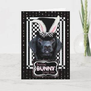 Tarjeta Festiva Pascua - Algunos conejitos te aman - Labrador - Ne