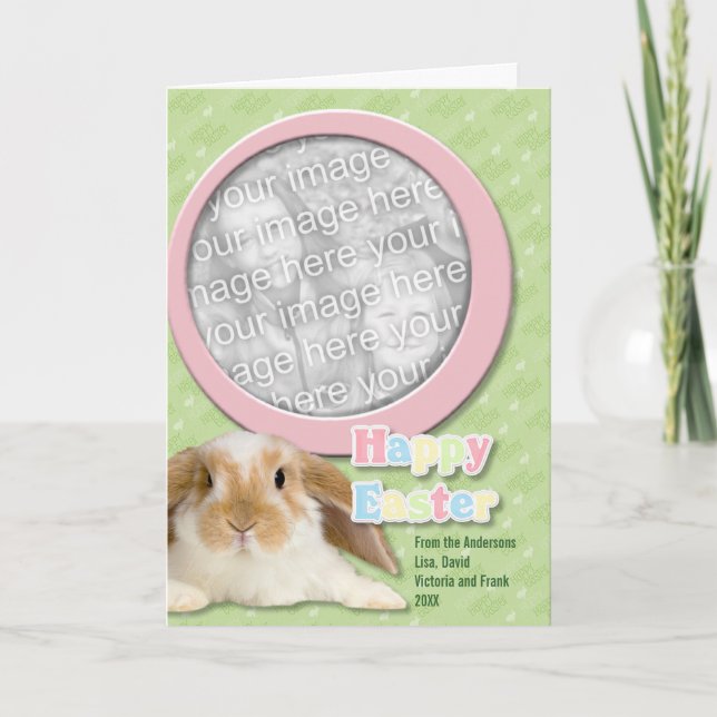 Tarjeta Festiva Pascua AÑADE SU FOTO Pascua de lúpulo (Anverso)