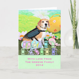 Tarjeta Festiva Pascua - beagle - Brady