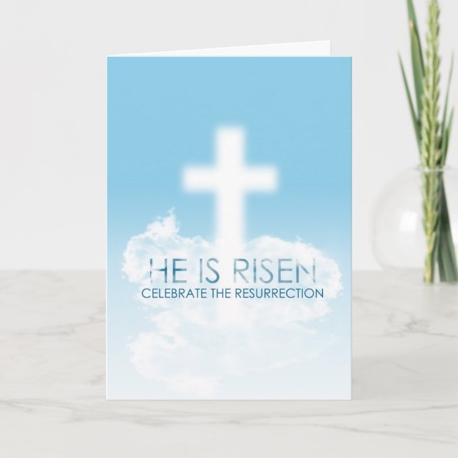 Tarjeta Festiva Pascua cristiana | Él es la resurrección creciente (Anverso)