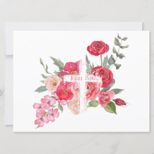 Tarjeta Festiva Pascua/Cruz/Juan3:16/Jesús