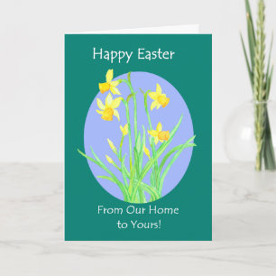 Tarjeta Festiva Pascua de bonito "De nuestro hogar a nuestro"