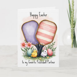 Tarjeta Festiva Pascua de Brindis y Paddle Winks