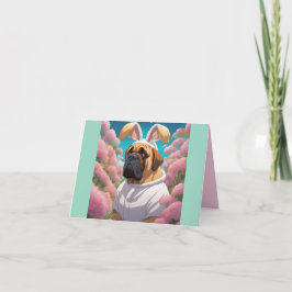 Tarjeta Festiva Pascua de Bullmastiff