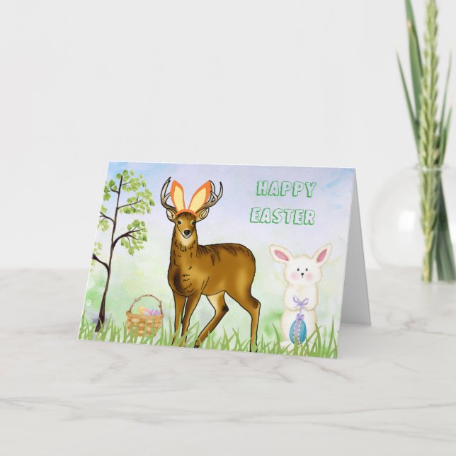 Tarjeta Festiva Pascua de Deer (Anverso)