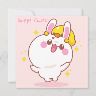 Tarjeta Festiva Pascua de Kawaii