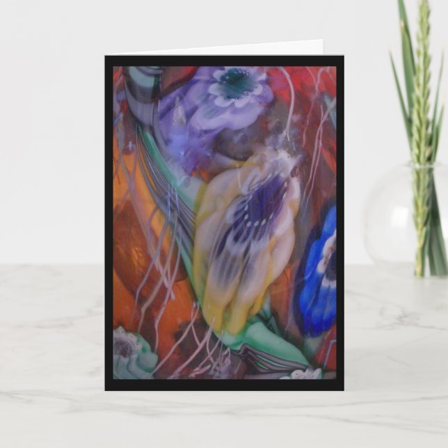 Tarjeta Festiva Pascua de las flores del agua (Anverso)