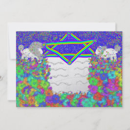 Tarjeta Festiva Pascua de león Sector de pesos arcoiris