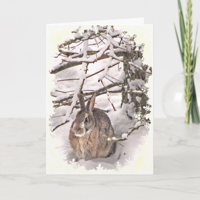 Tarjeta Festiva Pascua de nieve (Anverso)