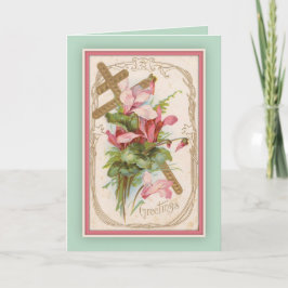 Tarjeta Festiva Pascua de Pascha Católica Eslava Bizantina